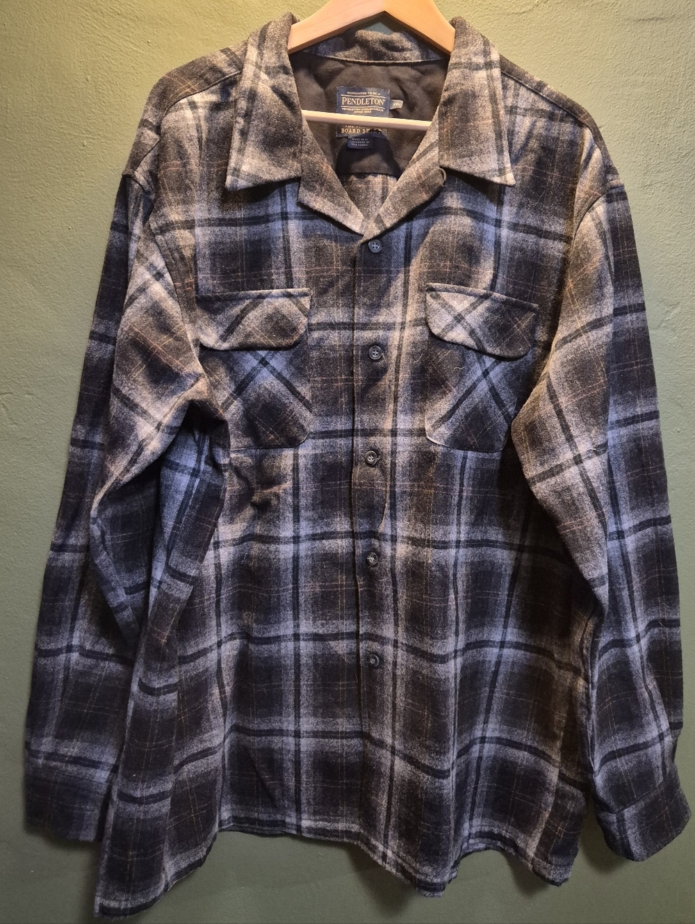 Pendleton The Original Board Shirt Plaid Wool Button Up Size XXL